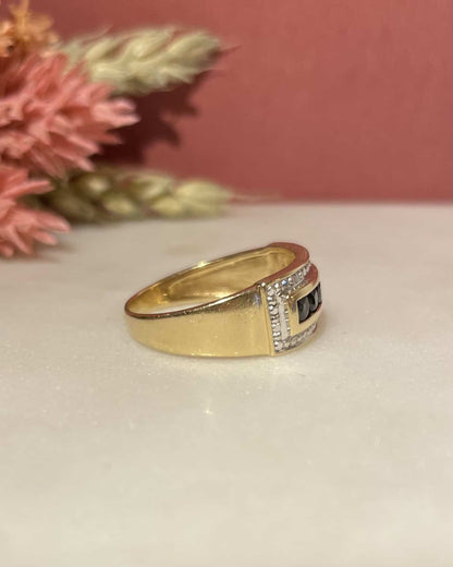 Bague Vintage Jonc Saphirs "Maora" - Elliade Paris