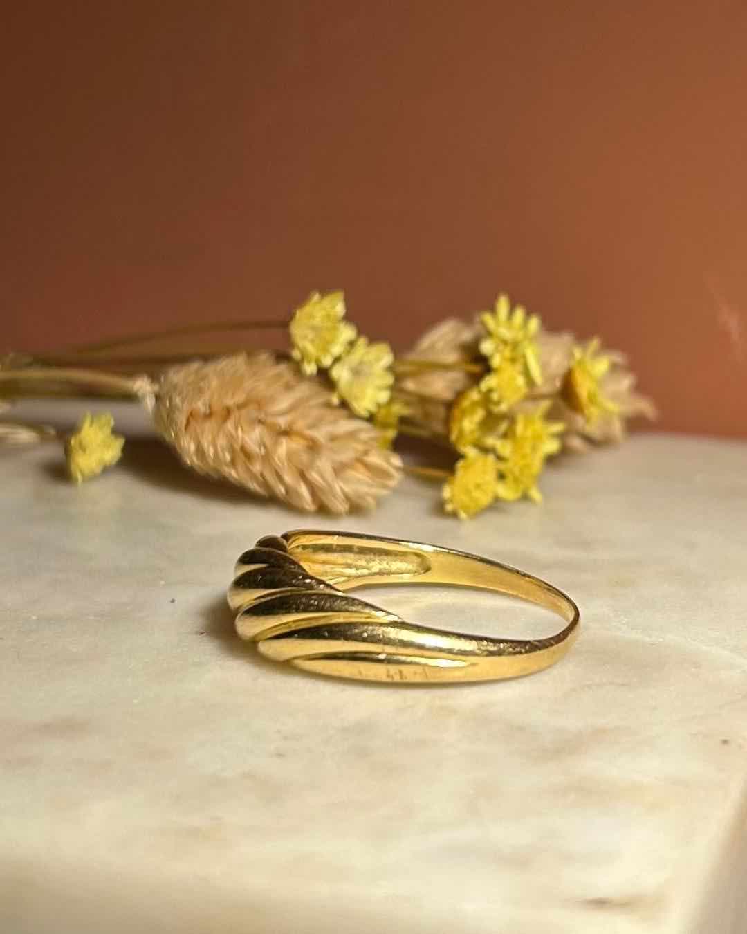 Bague Jonc torsadée vintage &quot;Emeline&quot;
