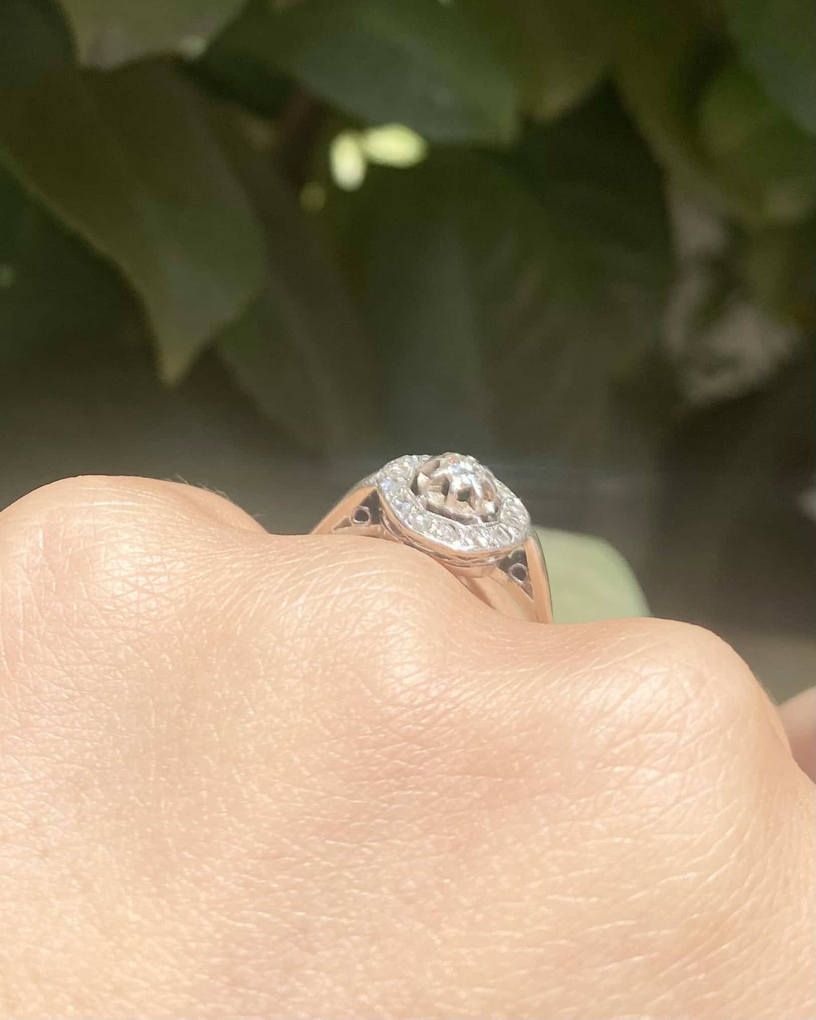 Bague Vintage Art-Déco 15 Diamants "Brianna"
