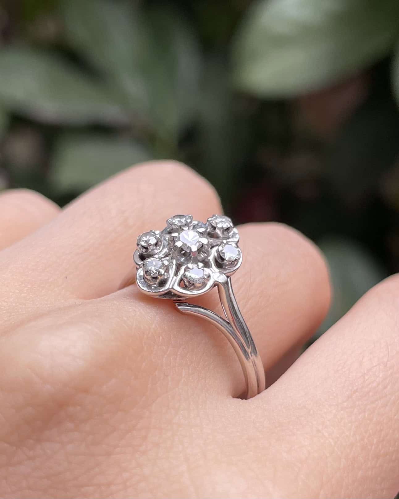 Bague Vintage Marguerite Diamants "Denise" - Elliade Paris