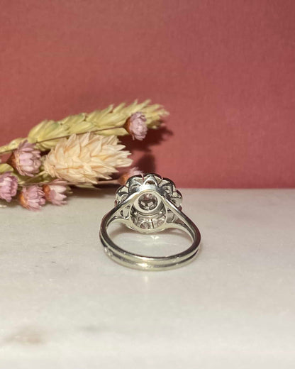 Anillo Art Déco Margarita con diamantes de 0,55 quilates &quot;Camille&quot;