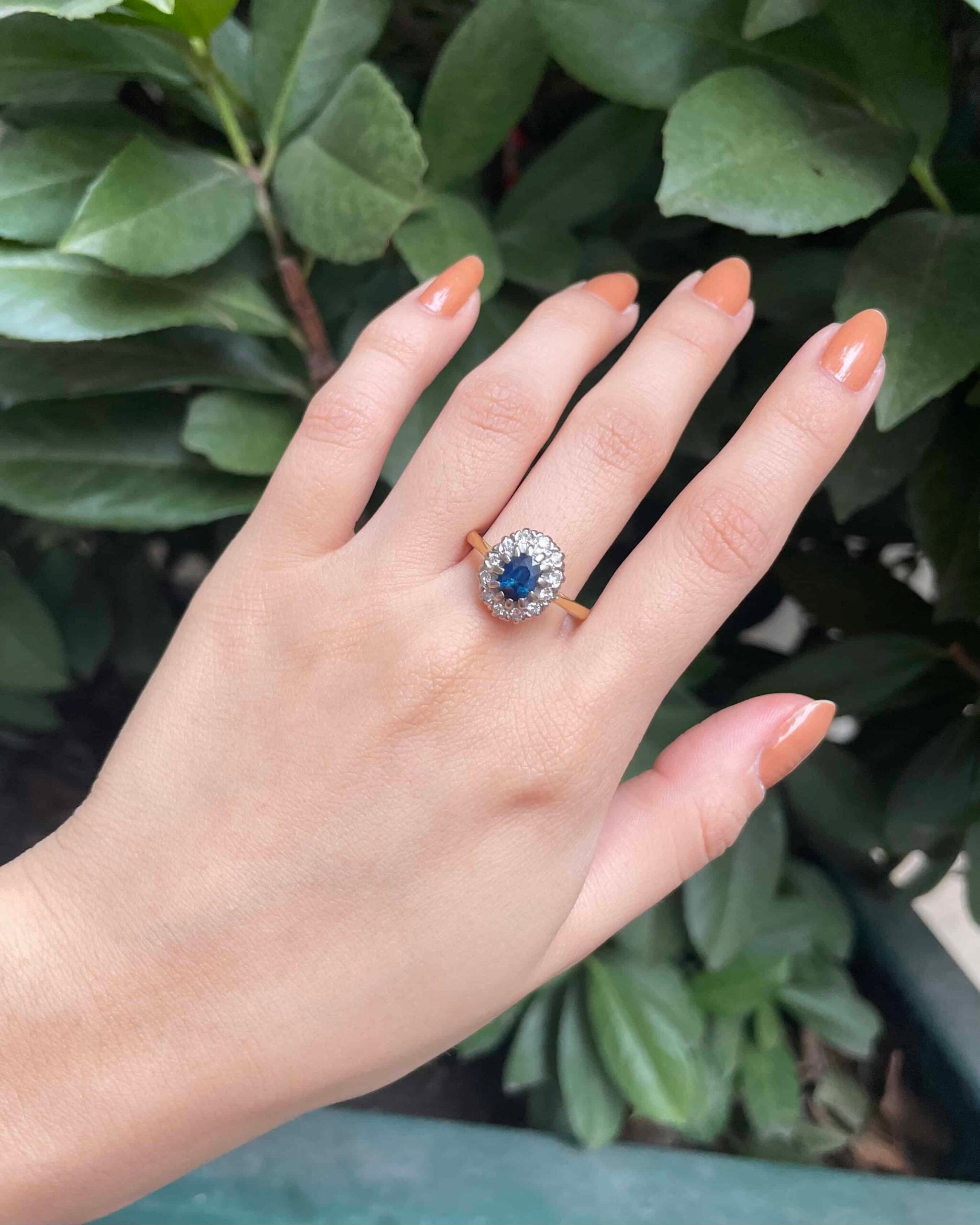 Bague Marguerite Saphir &amp; Diamants "Charlotta"