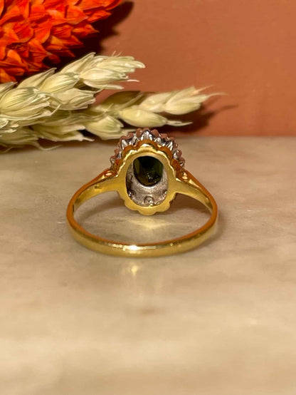Bague Marguerite Tourmaline &amp; Diamants &quot;Abbie&quot;