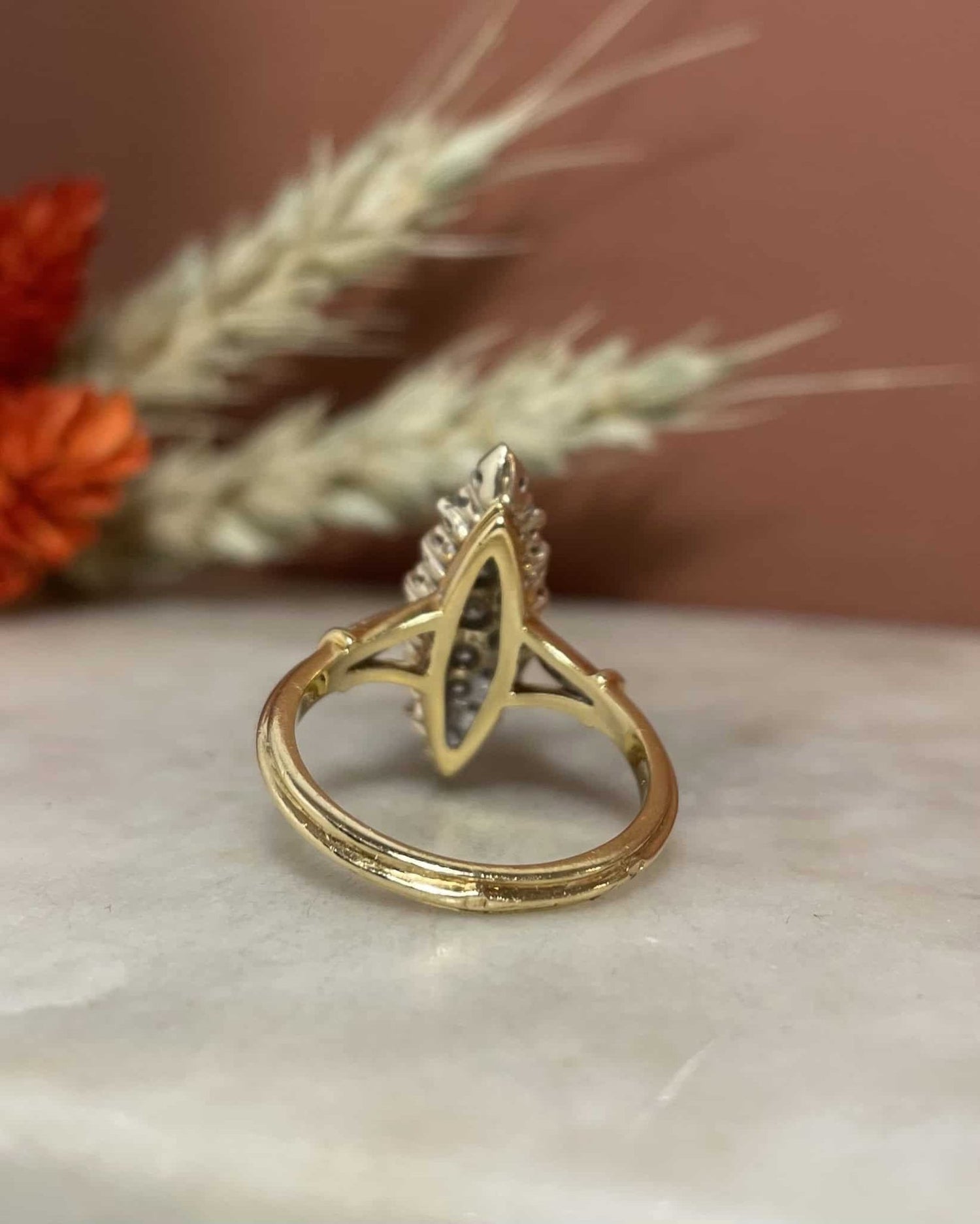 Bague Vintage Marquise 19 Diamants &quot;Piper&quot; - Elliade Paris