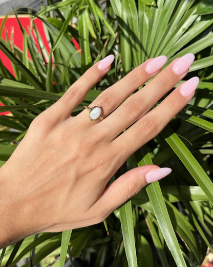 Bague vintage Opale 1 carat &quot;Oprah&quot; - Elliade Paris