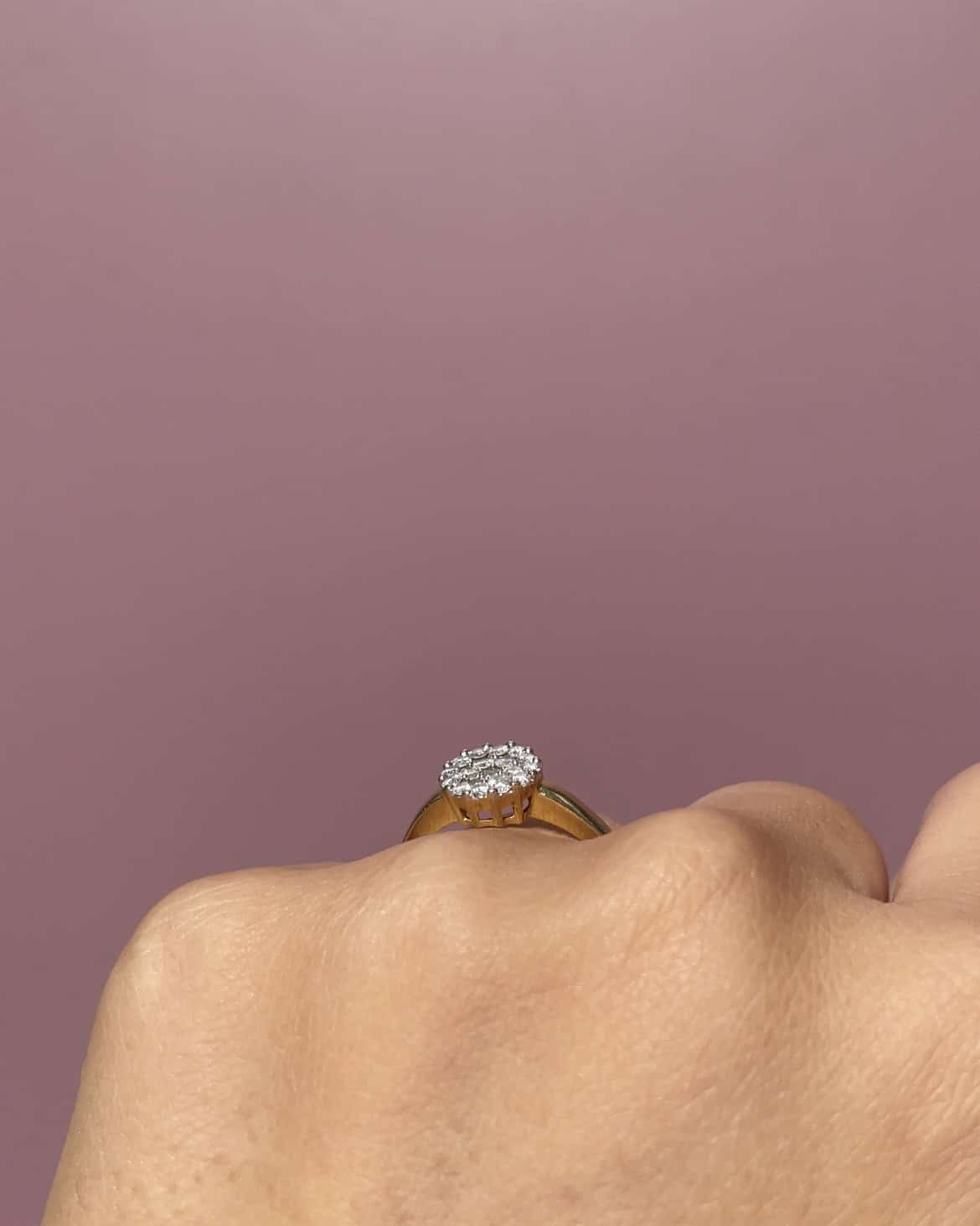 Bague Vintage Or 18 carats &amp; 19 Diamants "Jennie" - Elliade Paris