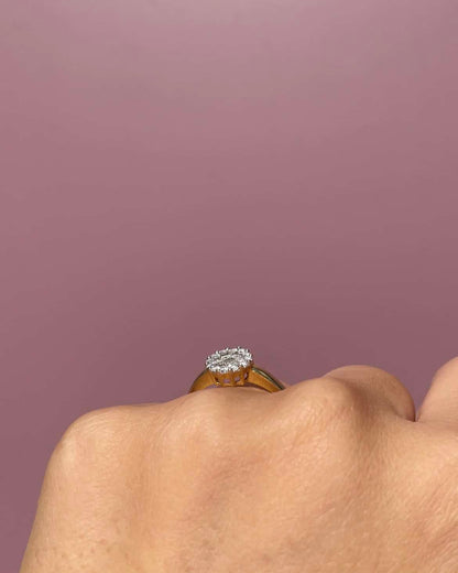 Bague Vintage Or 18 carats &amp; 19 Diamants &quot;Jennie&quot; - Elliade Paris