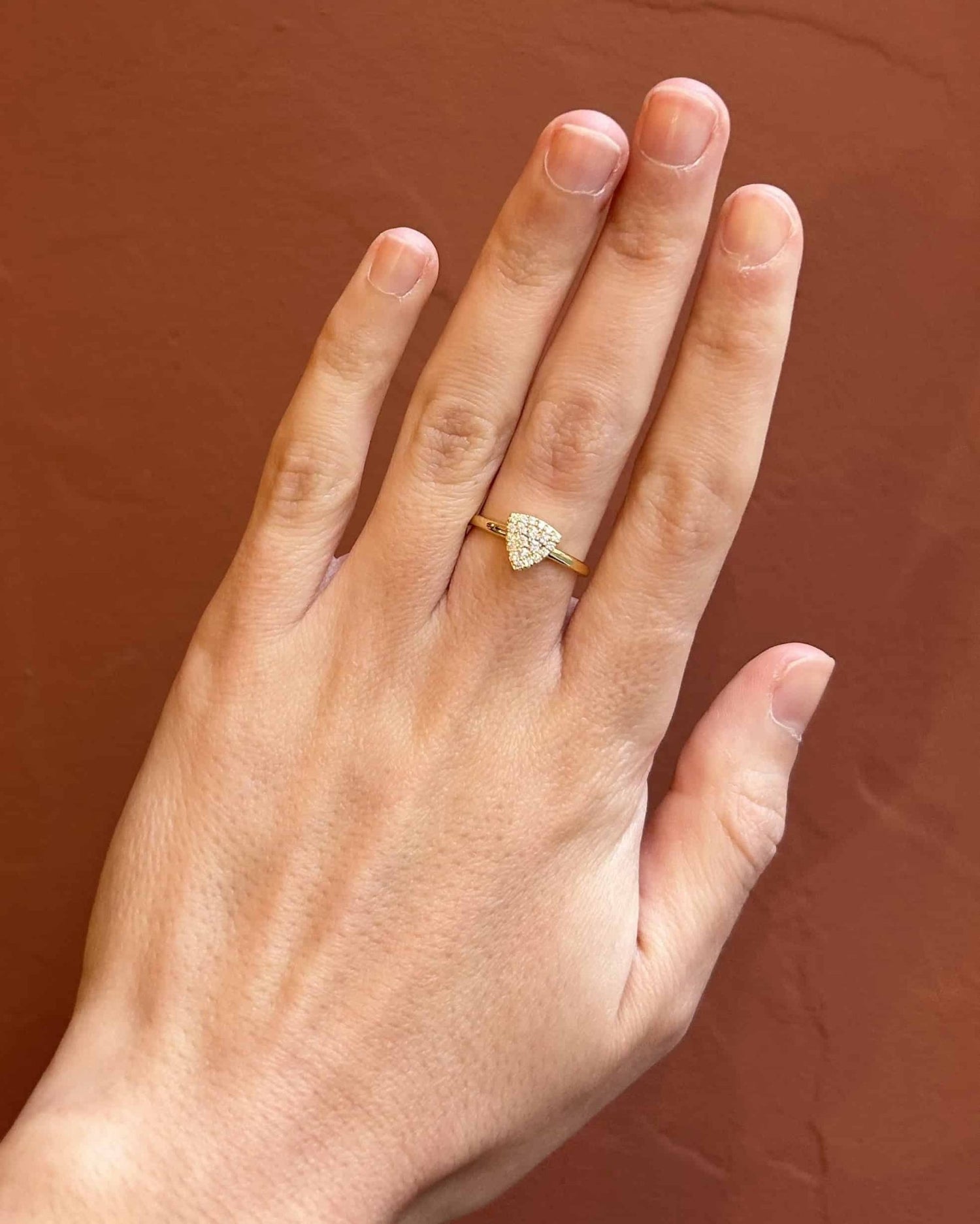 Bague Vintage Or 18 carats &amp; 21 Diamants &quot;Emna&quot; - Elliade Paris