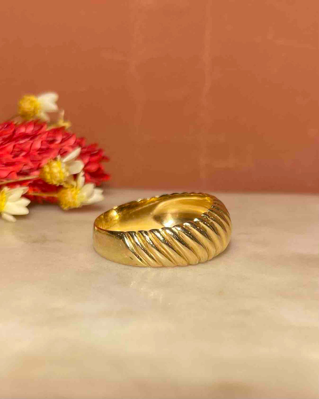 &quot;Myriama&quot; Gold Bangle Ring