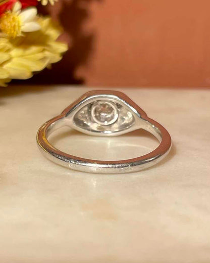 Bague Art-déco diamant 0.25 carat &quot;Iriane&quot;