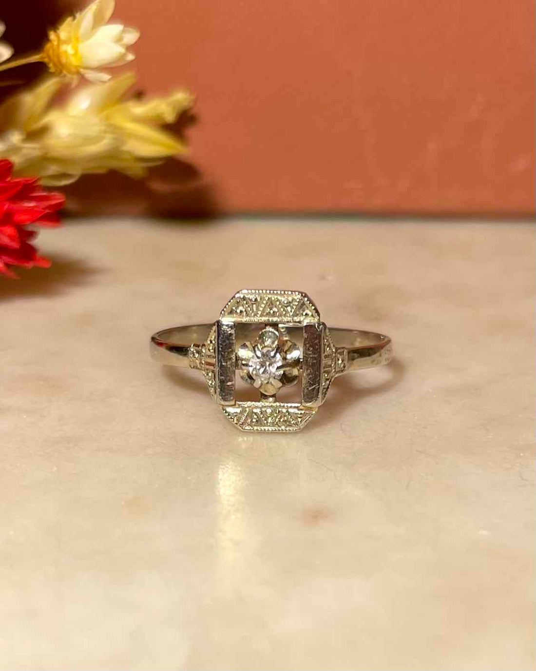 Bague Art-Déco Diamant &quot;Andrée&quot;
