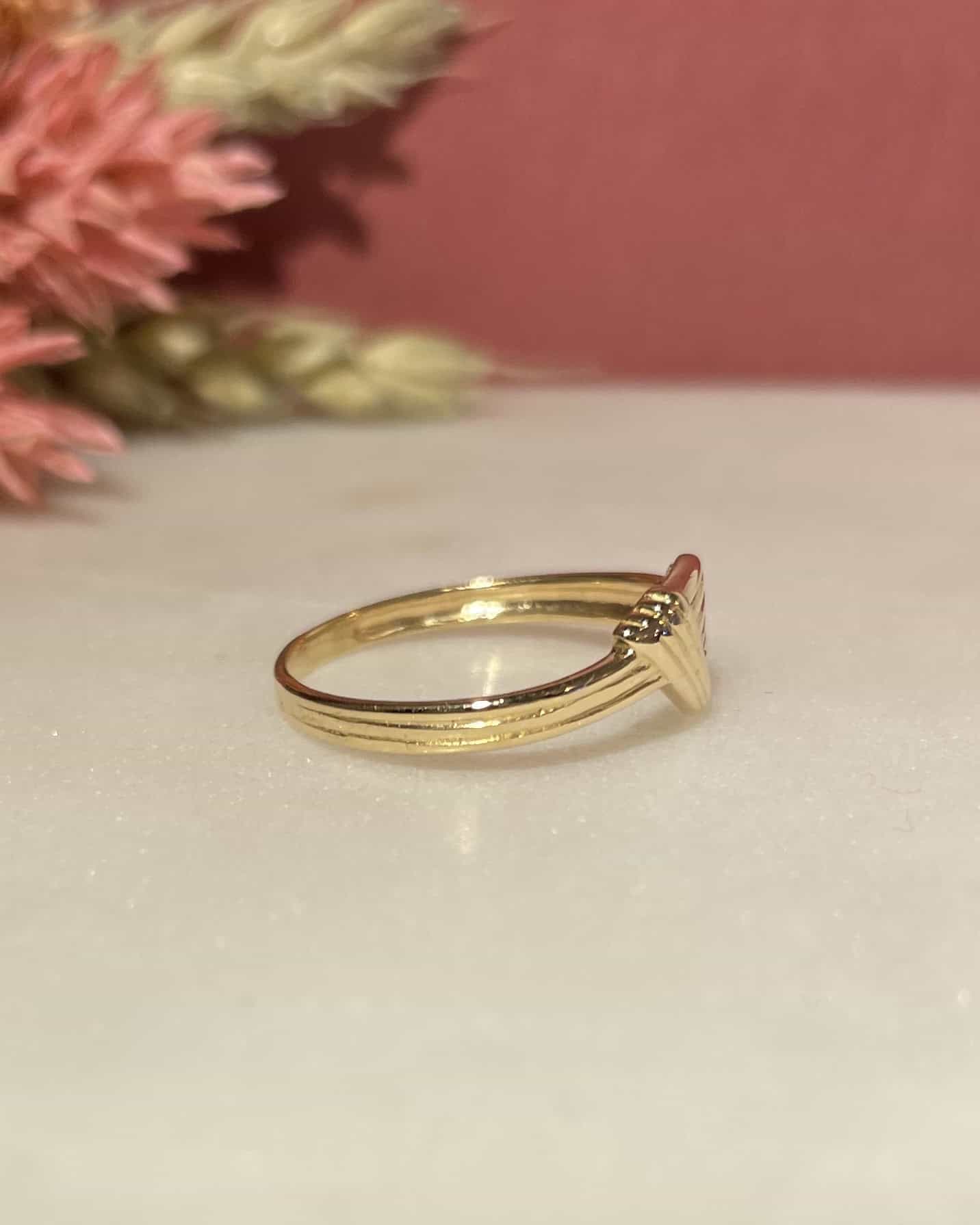 Bague Vintage Or Jaune 18 Carats "Leyla" - Elliade Paris