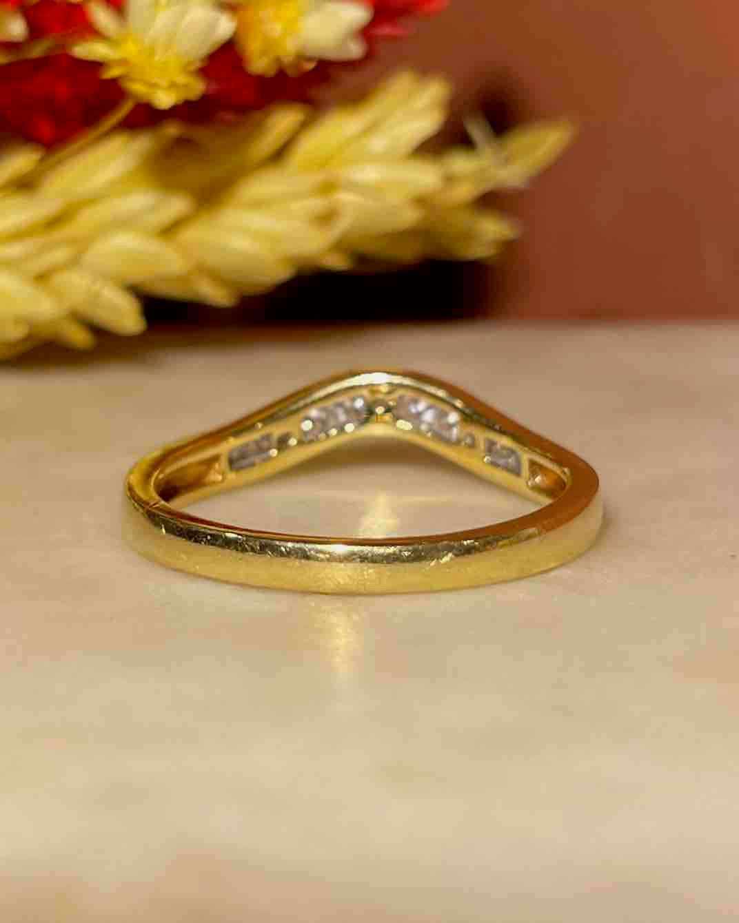 "Helena" Diamond Half Wedding Band