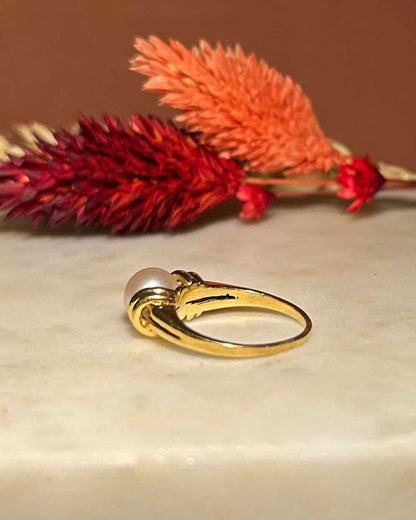 Bague Vintage Perle &amp; Or &quot;Axelle&quot; - Elliade Paris