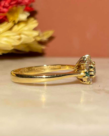 Bague Constellation Emeraudes &amp; Diamants  &quot;Véra&quot;