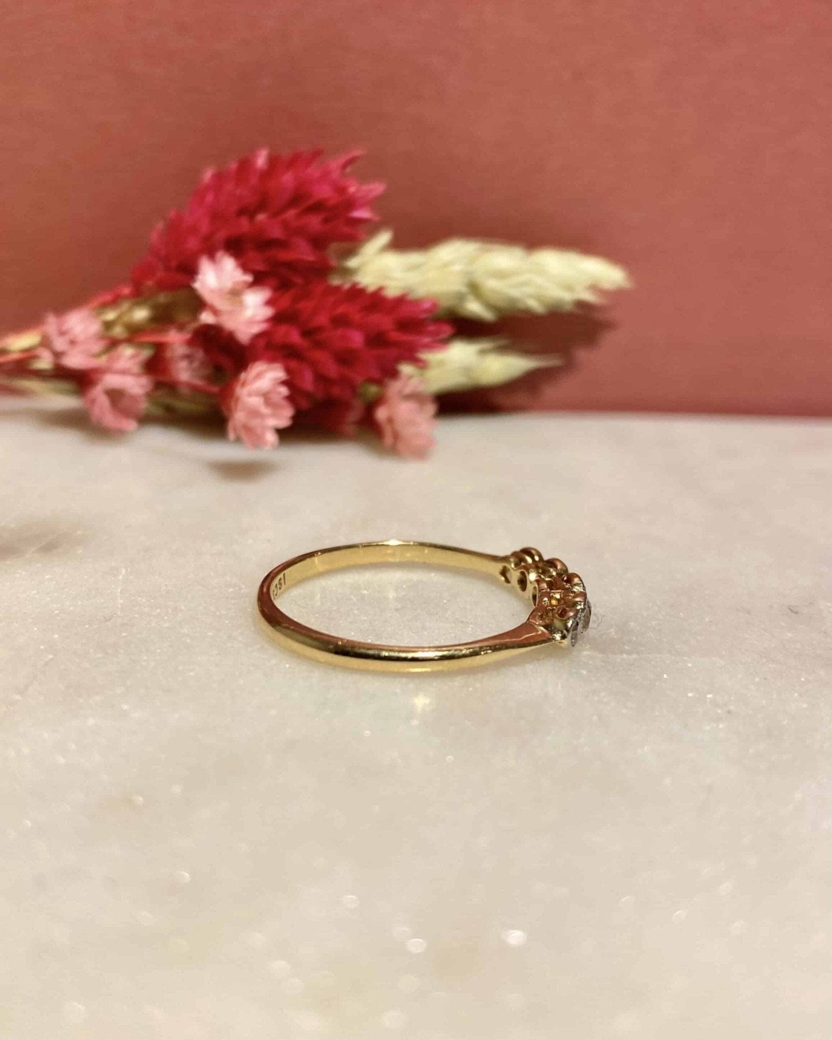 Bague Vintage Rivière 5 Diamants 0.34 carat "Bruna" - Elliade Paris