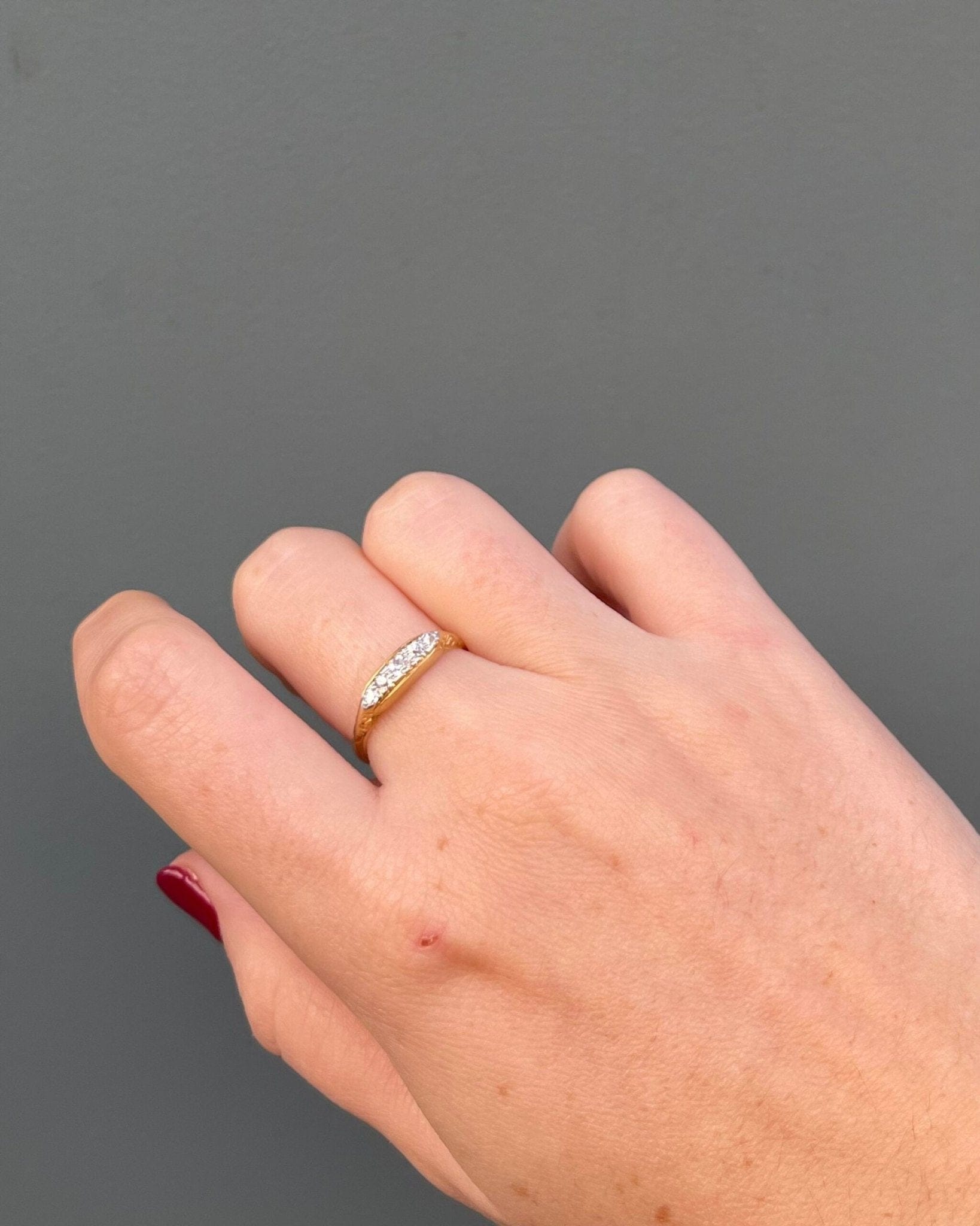 Bague Vintage Rivière de Diamants "Haneïa" - Elliade Paris