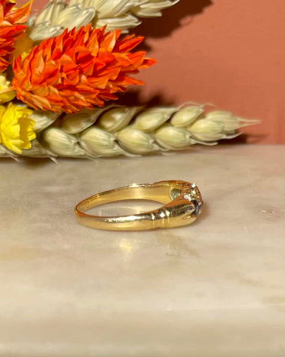 Bague Rivière Saphirs &amp; Diamants &quot;Carrey&quot;