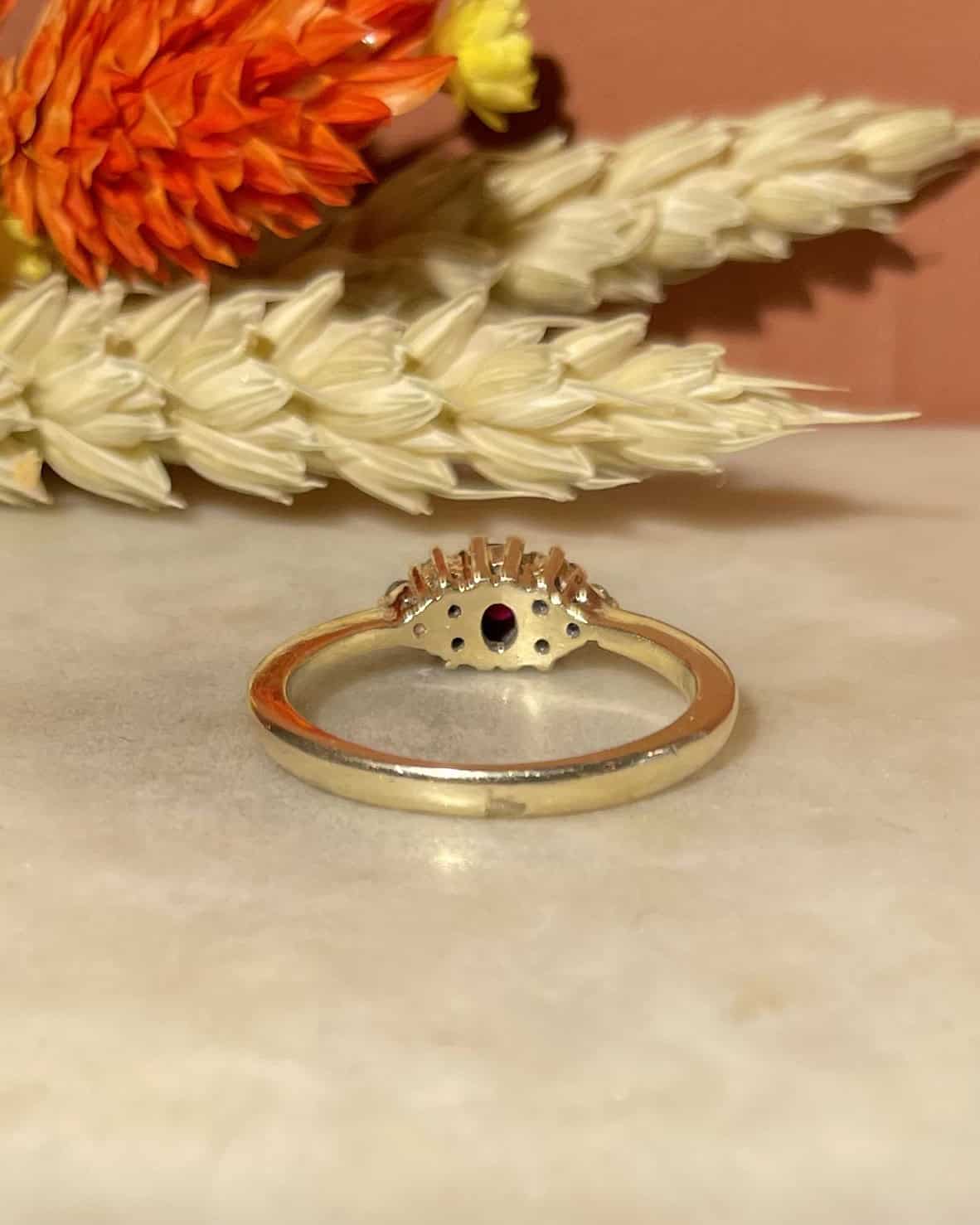 Bague Vintage Rubis &amp; Diamant "Zoé" - Elliade Paris