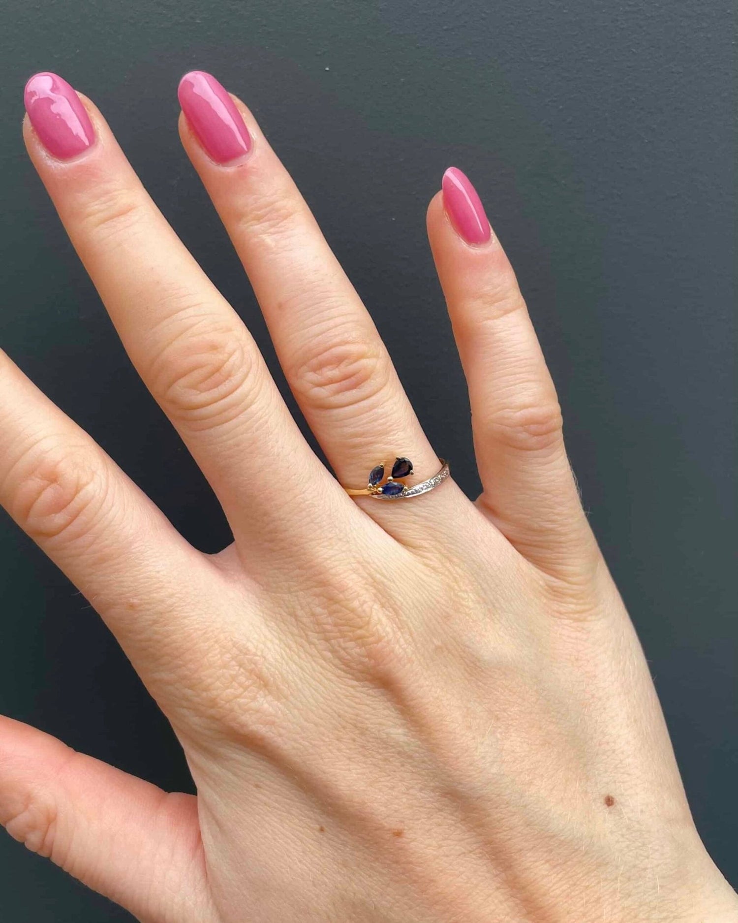 Bague Vintage Saphir &amp; Diamants &quot;Ghazal&quot; - Elliade Paris
