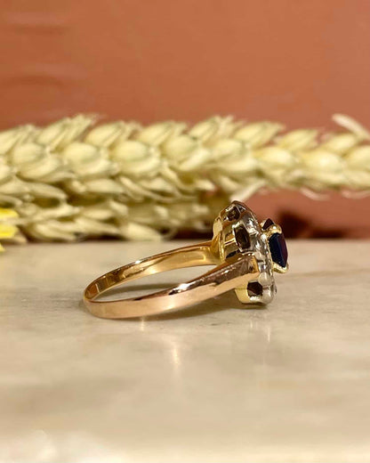 Bague Marguerite Saphir &amp; Diamants &quot;Aida&quot;
