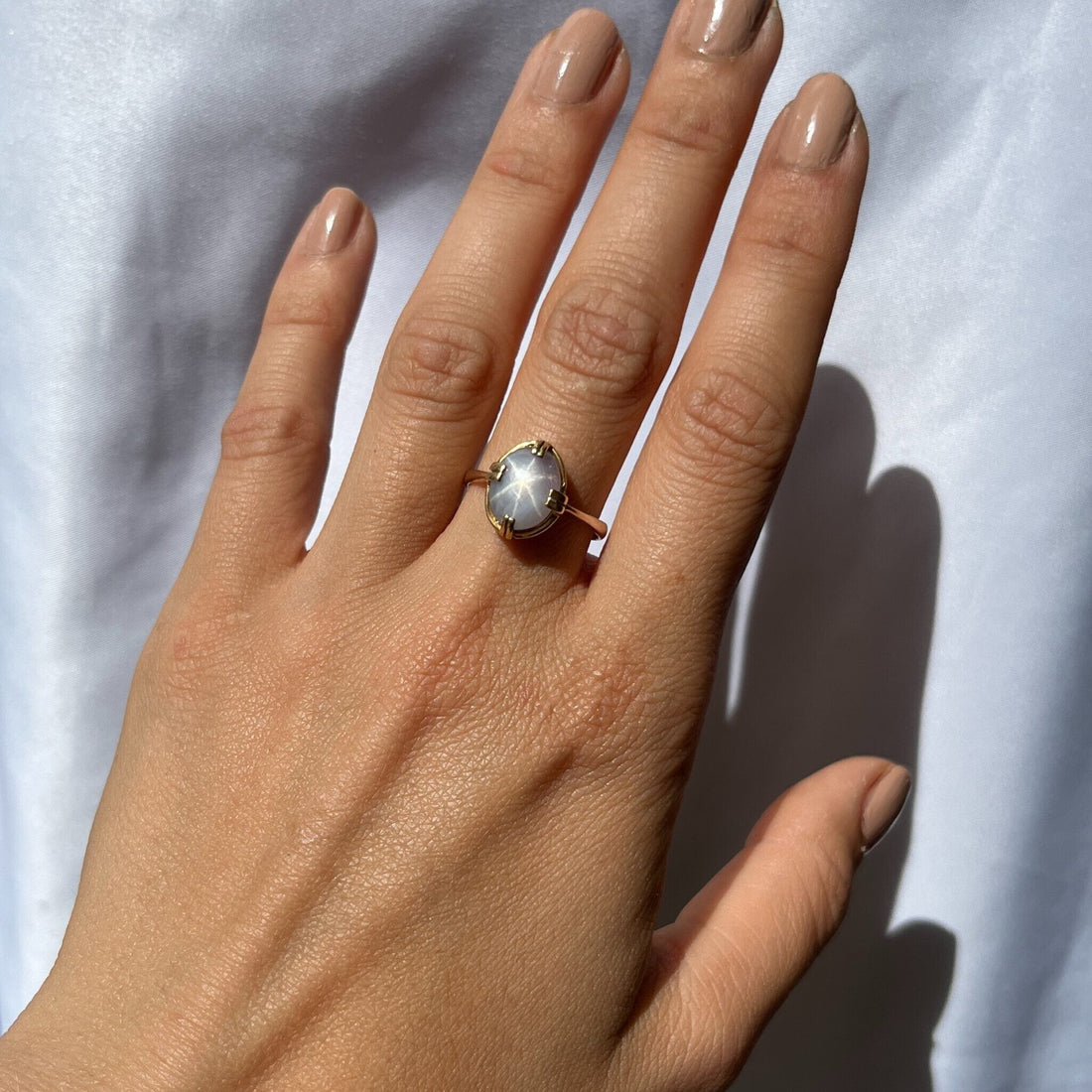 Bague vintage saphir étoilé &quot;Maya&quot;