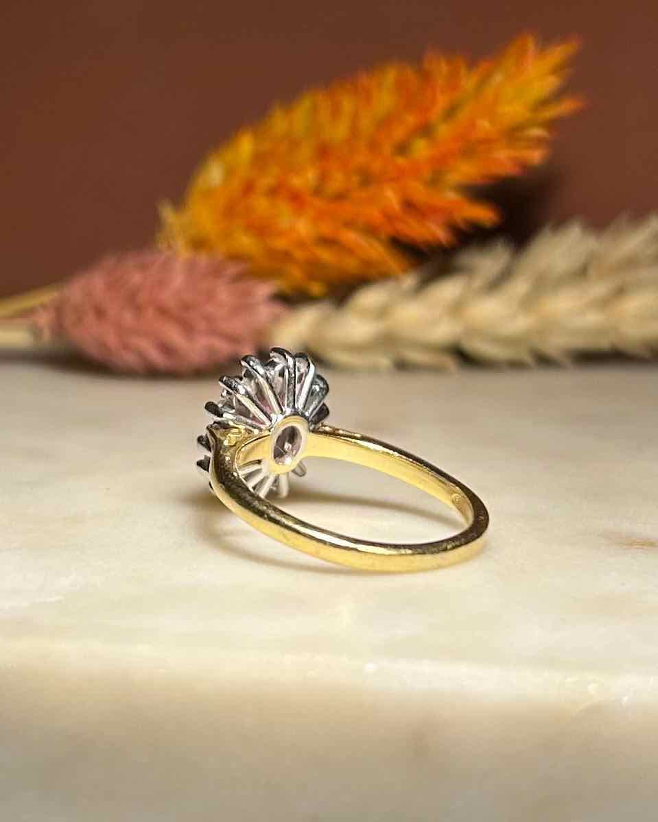 "Mia" Pink Sapphire &amp;amp; Diamond Daisy Ring