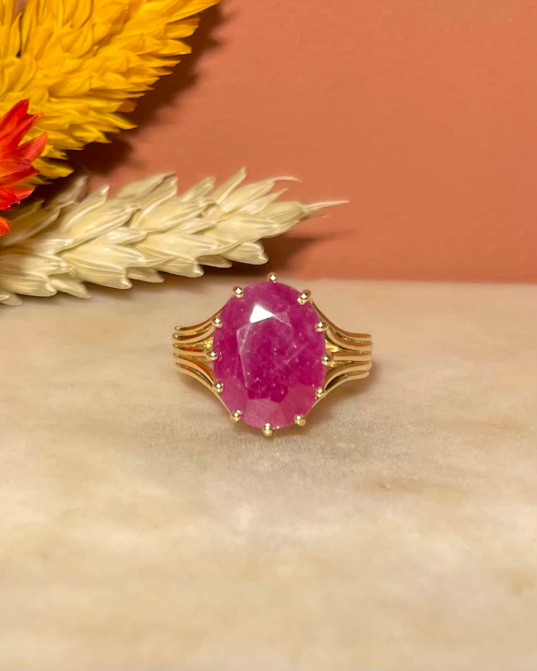 Bague Cocktail Rubis 3 carats &quot;Quinn&quot;