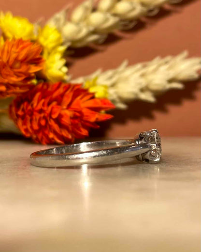 Bague vintage solitaire diamant 0.48 carat &quot;Paloma&quot; - Elliade Paris