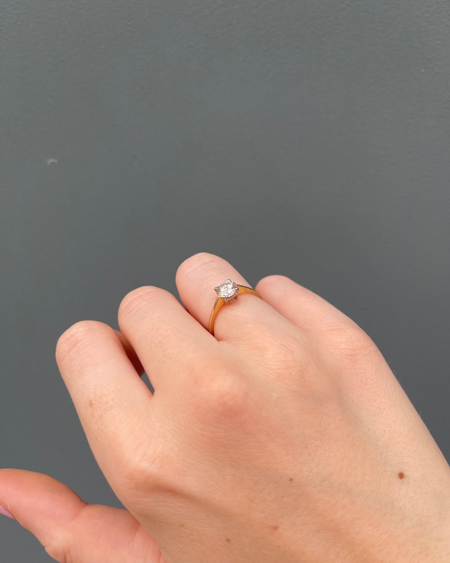 Bague Vintage Solitaire Diamant 0.90 carat &quot;Sirena&quot; - Elliade Paris