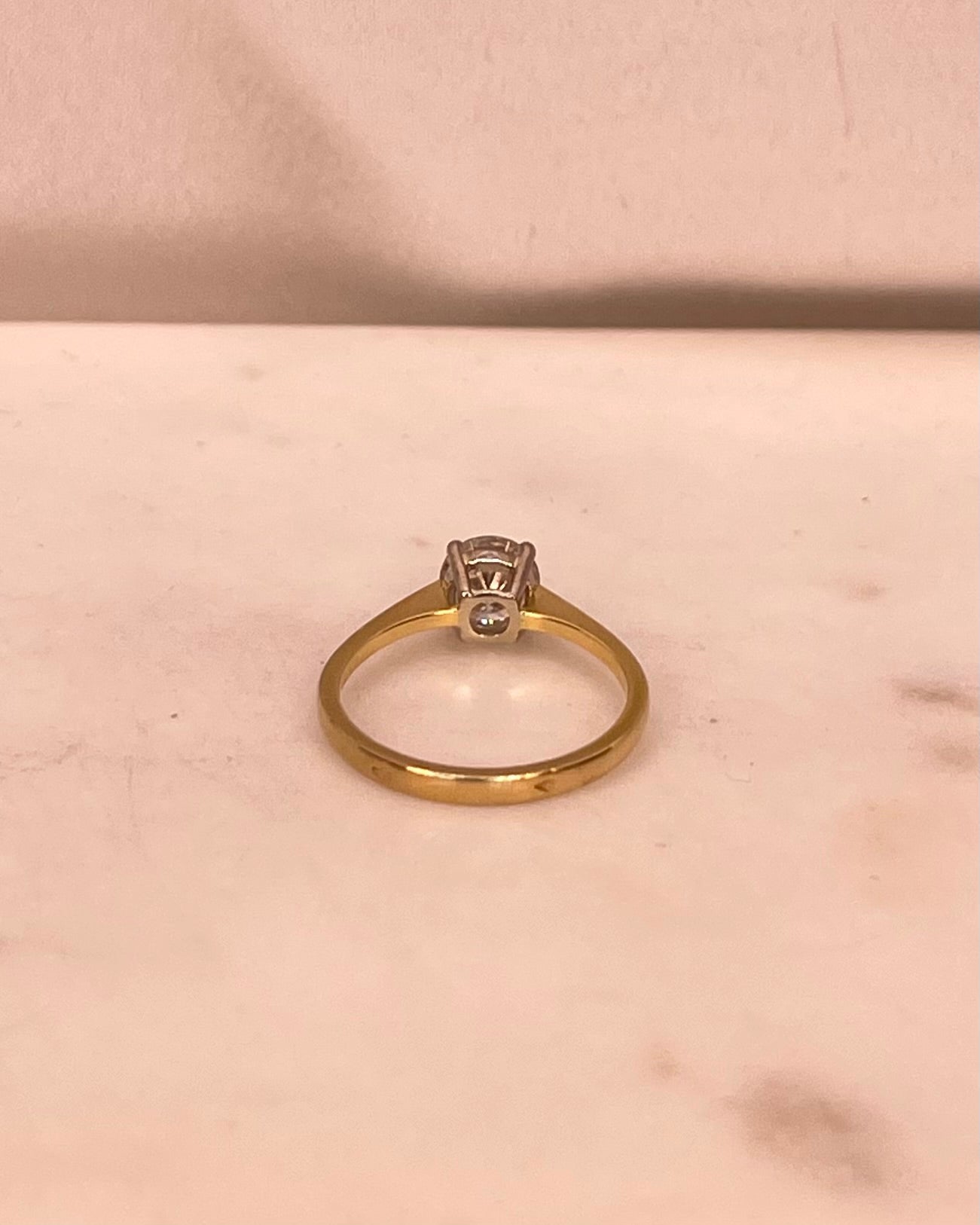 Bague Vintage Solitaire Diamant 0.90 carat &quot;Sirena&quot; - Elliade Paris