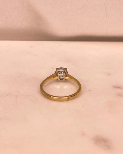 Bague Vintage Solitaire Diamant 0.90 carat &quot;Sirena&quot; - Elliade Paris