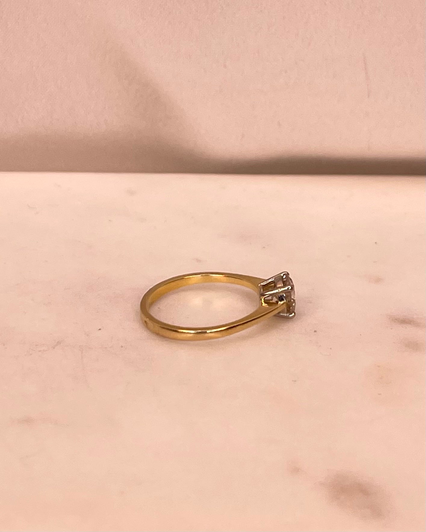 Bague Vintage Solitaire Diamant 0.90 carat &quot;Sirena&quot; - Elliade Paris