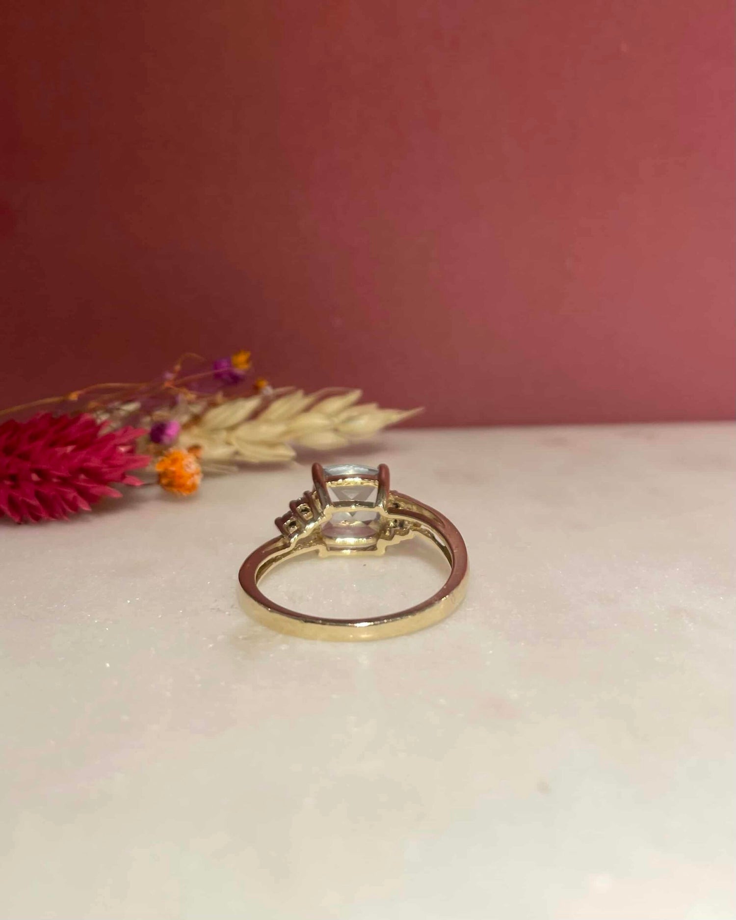 Bague Trilogie Aigue-Marine 1.90 carat &amp; Diamants &quot;Klervi&quot;