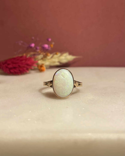 Bague Vintage Solitaire Opale 1.80 Carat &quot;Zenaya&quot; - Elliade Paris