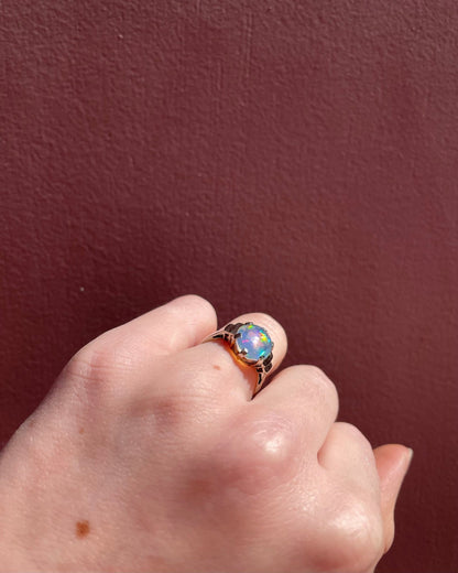 Bague Vintage Solitaire Opale 2.40 Carats &quot;Enia&quot; - Elliade Paris