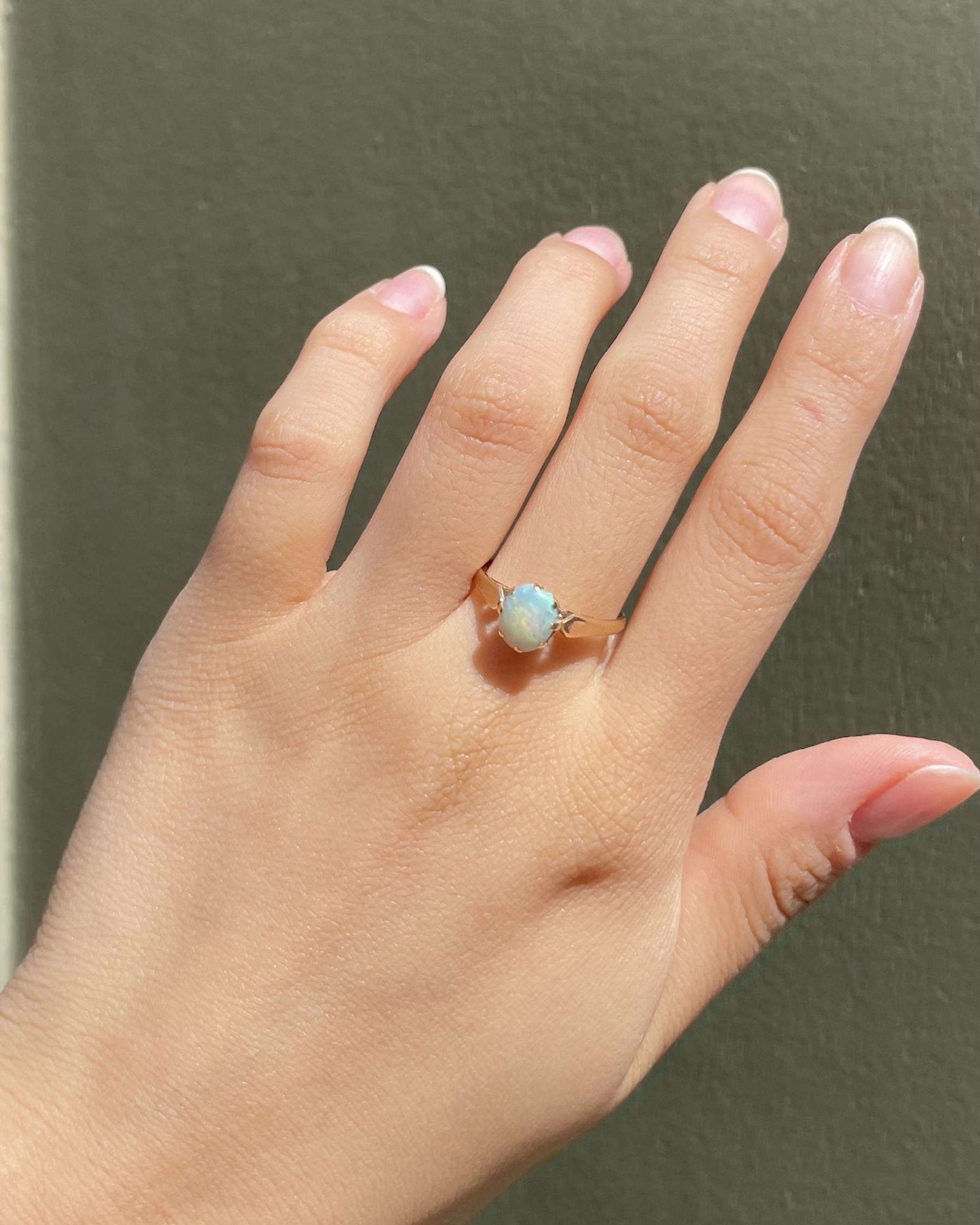 Bague Vintage Solitaire Opale "Rita" - Elliade Paris