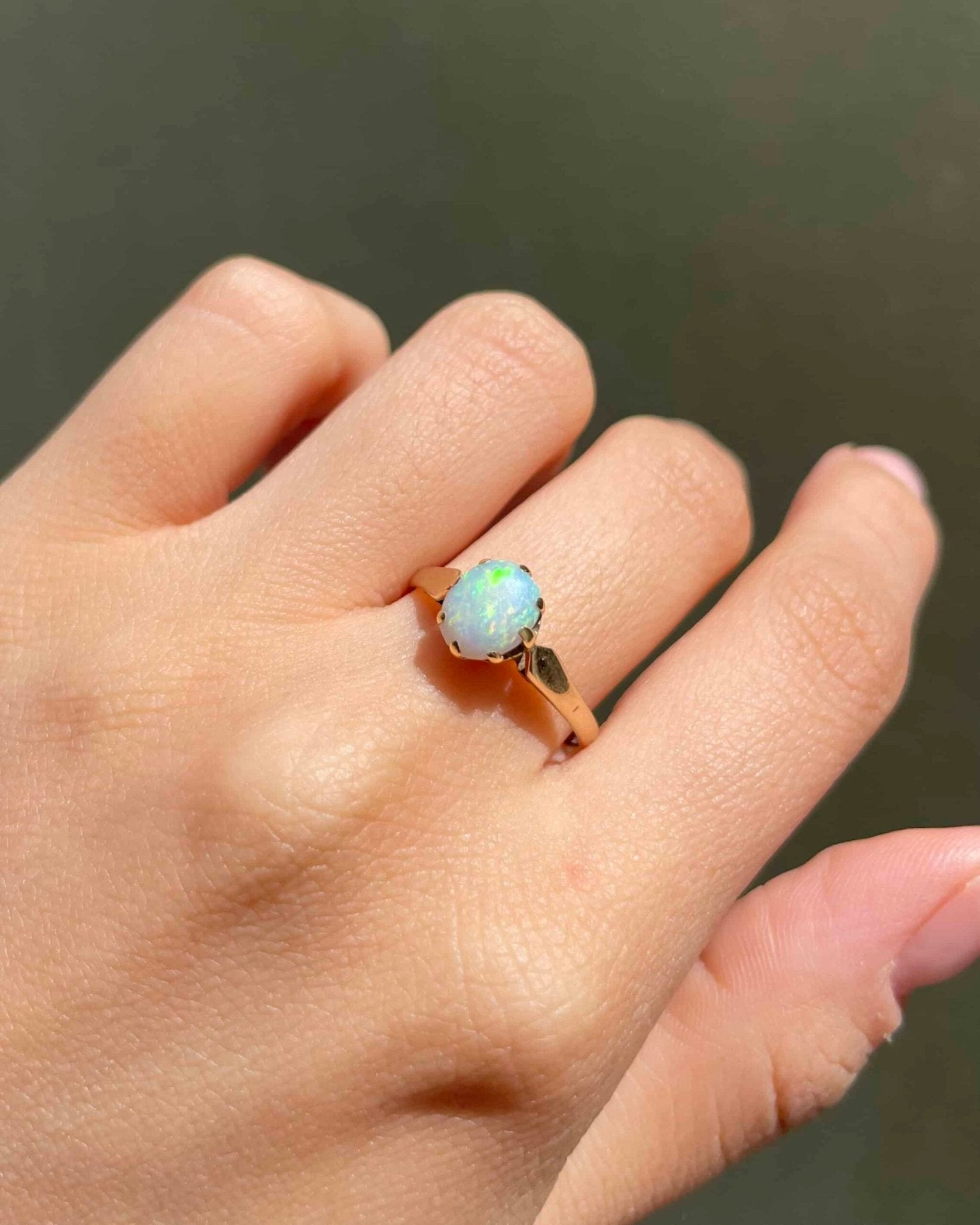 Bague Vintage Solitaire Opale "Rita" - Elliade Paris