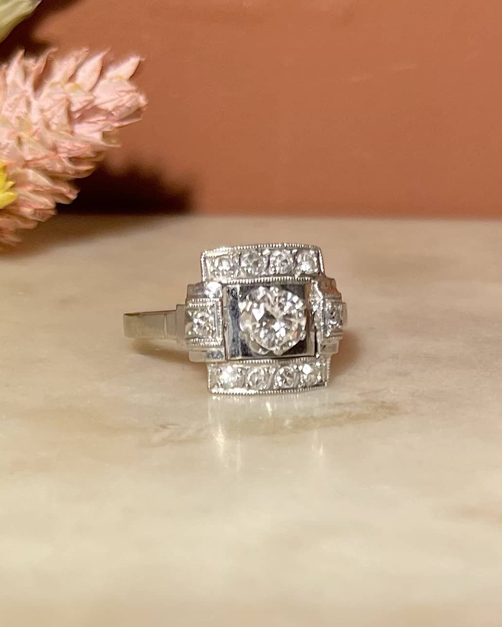 Bague Art-Déco Diamants &quot;Daphné&quot;