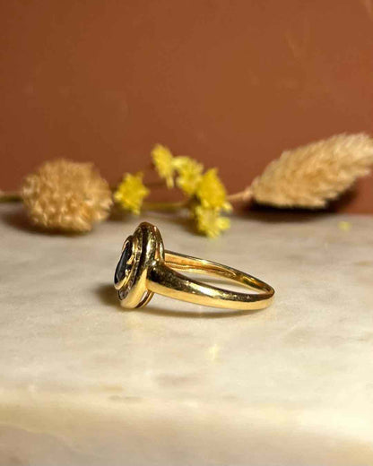 Bague Style Art-Déco Saphir &amp; Diamants &quot;Sofia&quot;