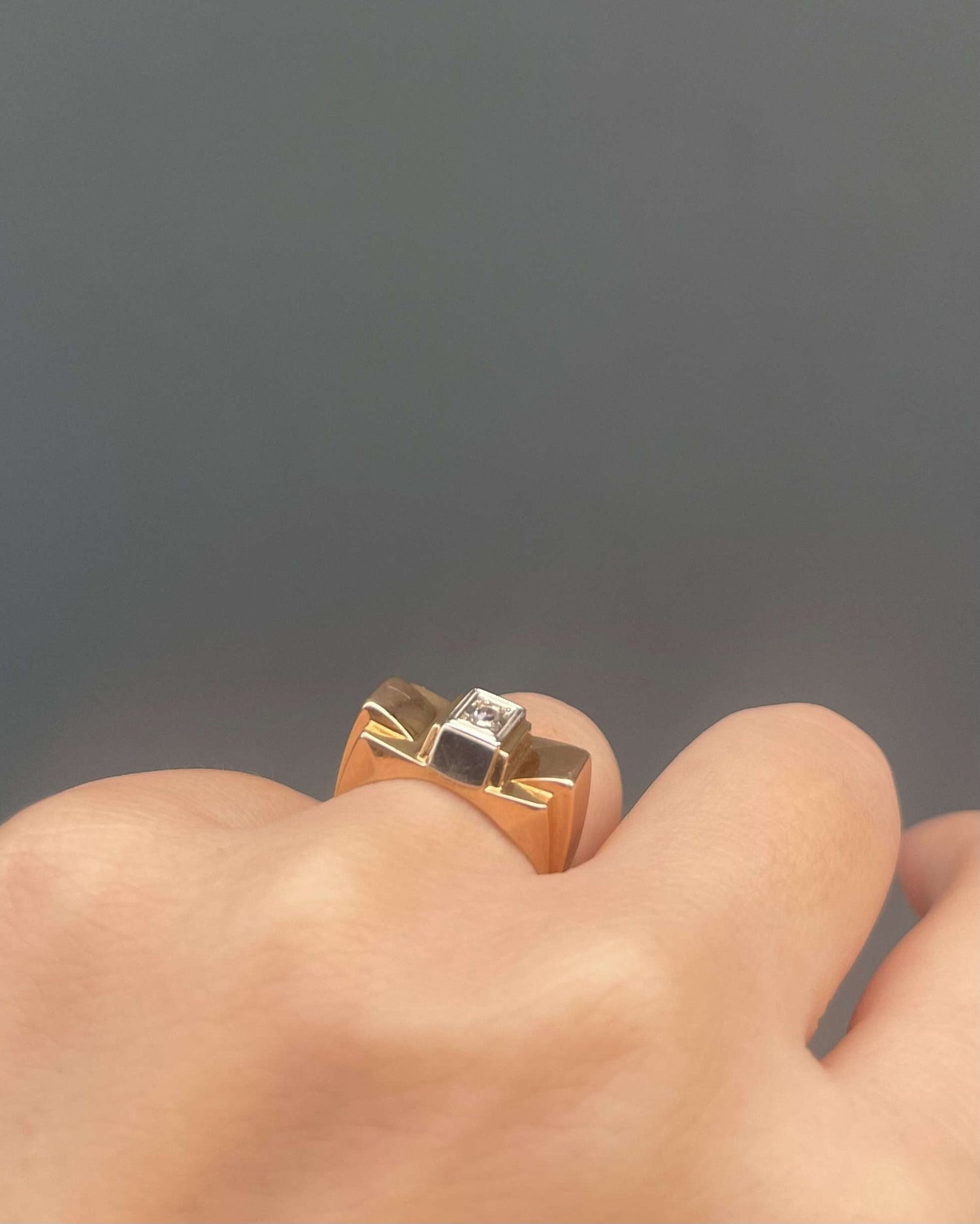 Bague Vintage Tank Diamant &quot;Tarana&quot; - Elliade Paris