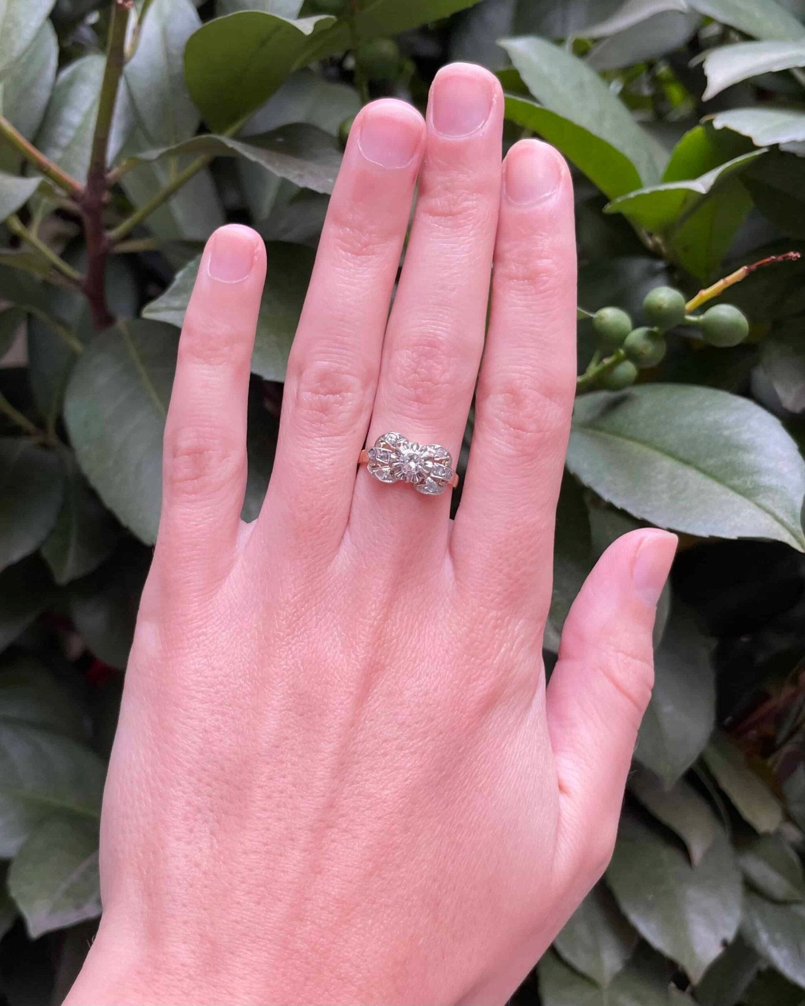 Bague Vintage Tank Diamants "Arsène" - Elliade Paris