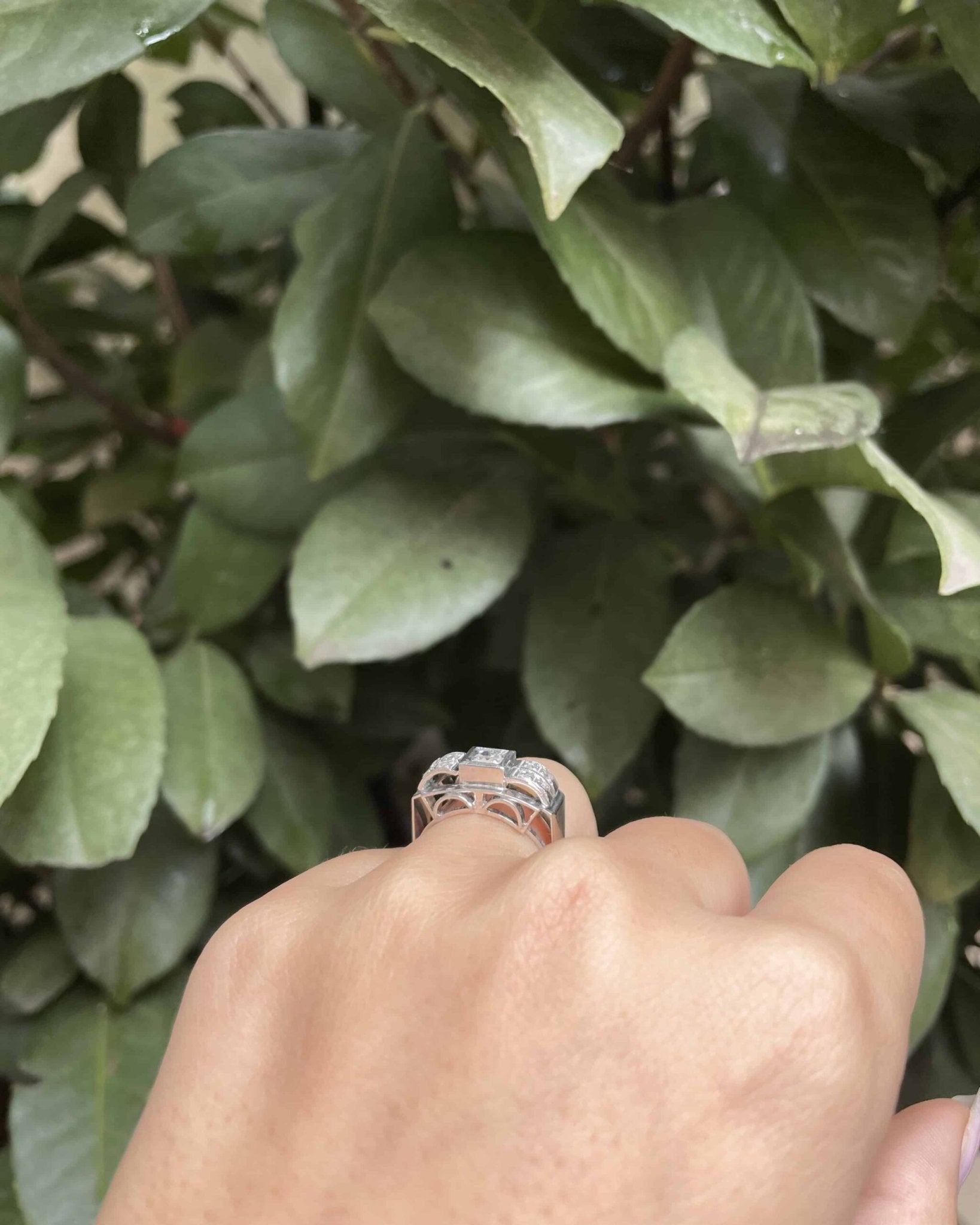 Bague Vintage Tank Diamants "Lorena" - Elliade Paris