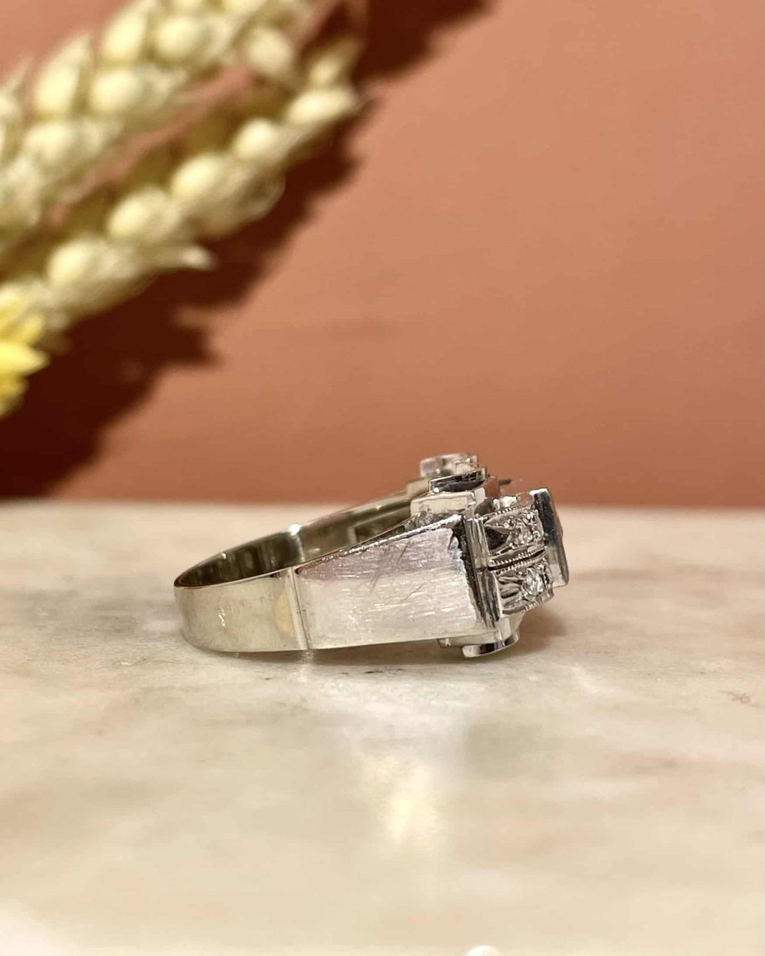 Bague Vintage Tank Diamants &quot;Lorena&quot; - Elliade Paris