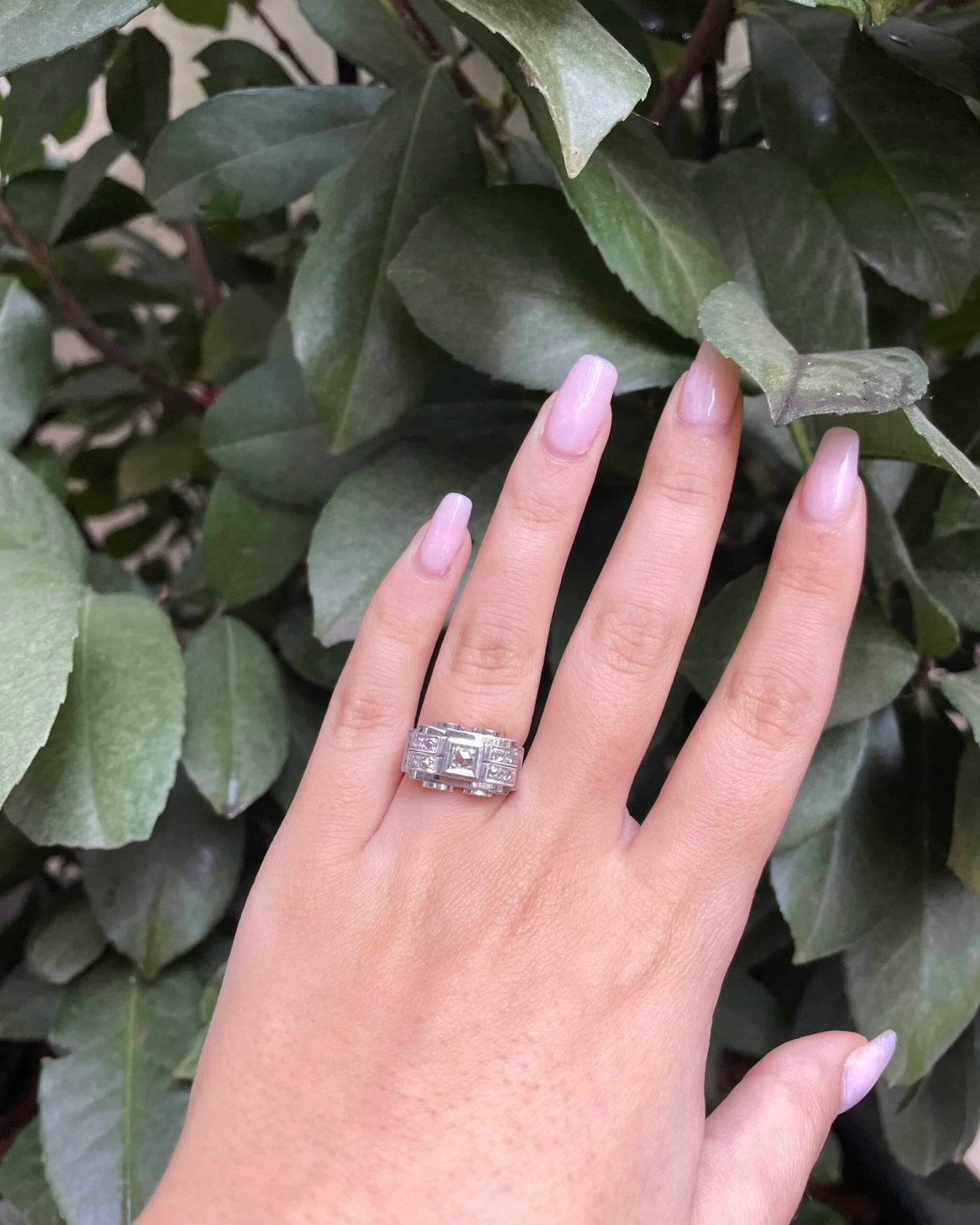 Bague Vintage Tank Diamants "Lorena" - Elliade Paris