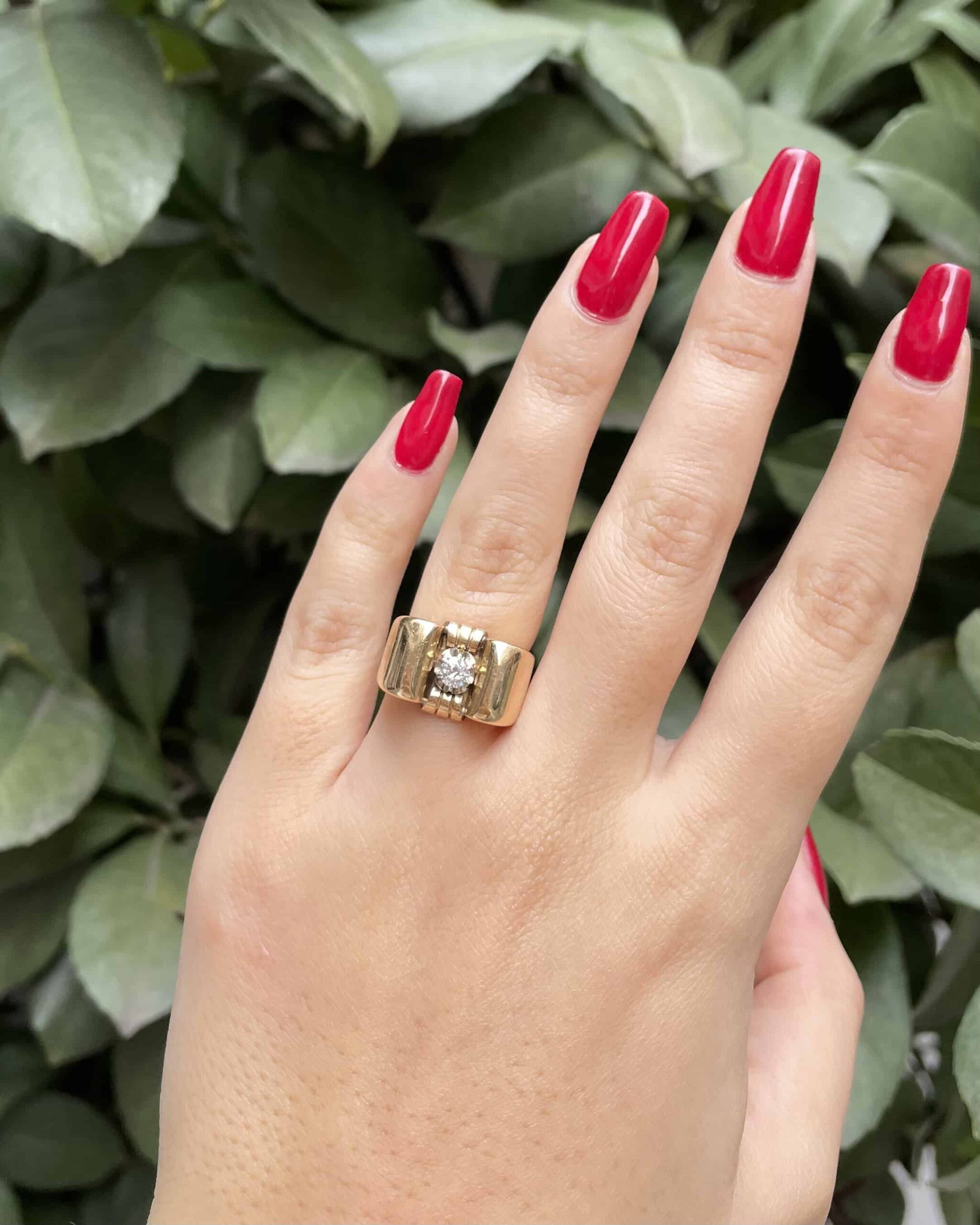 Bague Vintage Tank Diamant "Ralph"