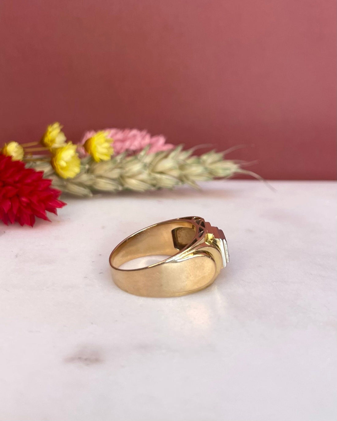 Bague Vintage Tank Diamants &quot;Sixtine&quot; - Elliade Paris
