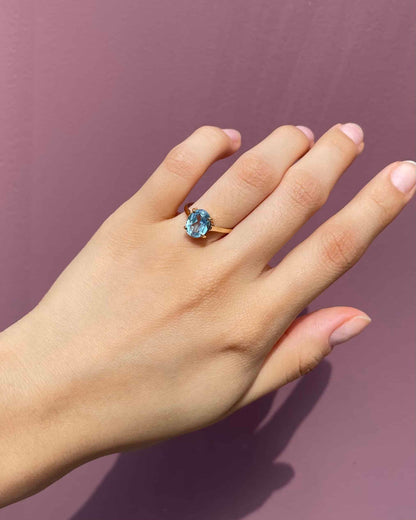 Bague Solitaire Topaze 2.10 carats &quot;Manon&quot;