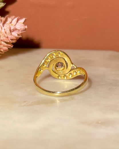 Bague Vintage Tourbillon 13 Diamants 0,45 carat &quot;Jamila&quot; - Elliade Paris