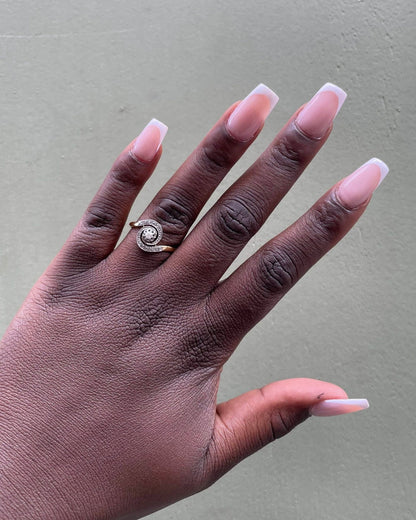 Bague Vintage Tourbillon 13 Diamants &quot;Astrid&quot; - Elliade Paris